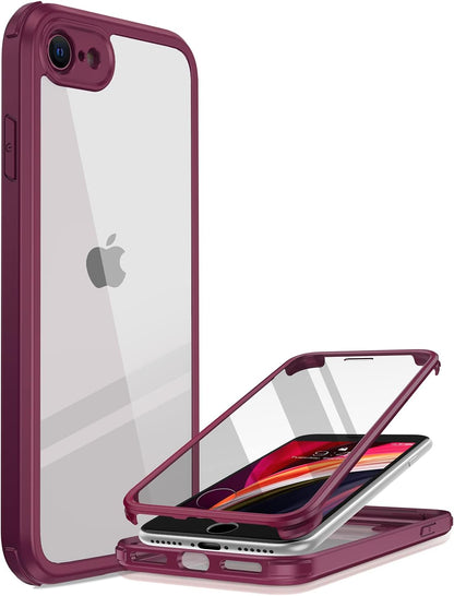 iPhone SE 2020/2022 Case with Glass Protector – 360° Shockproof Transparent Cover