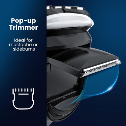 SweetLF Electric Shaver for Men – 100% Waterproof, LED, Pop-up Trimmer, 120 Min Use