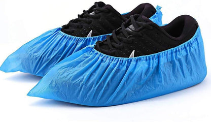 HOT BARGAINS Pack of 100 (50 Pairs) Disposable Shoes Covers Waterproof Shoe Booties Disposable Non Slip, One Size Fits All (100)