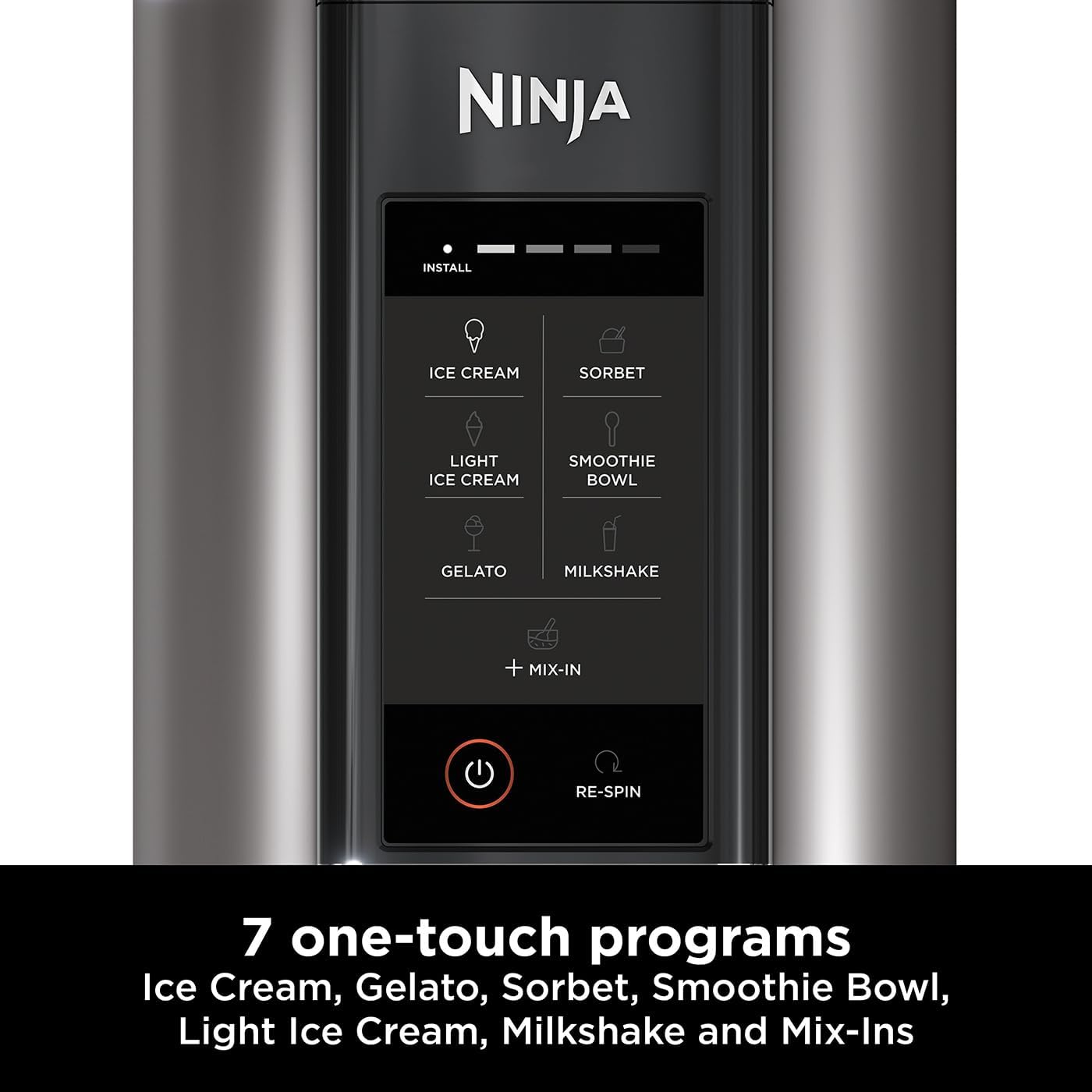 Ninja CREAMi Ice Cream & Dessert Maker – 7-in-1, 3 Tubs, 1.4L, Black/Silver