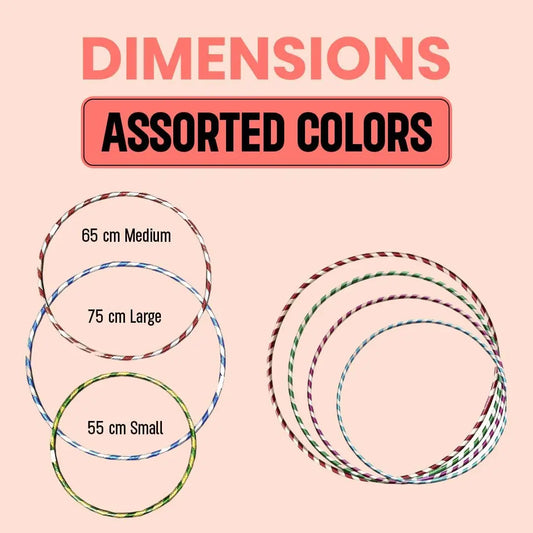 🎯 Colorful 55cm Hula Hoops – Glitter Plastic Hoops for Fitness & Dance Fun Pack of 2