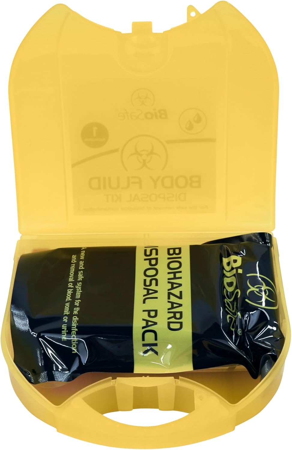 Bodily Fluid Clean Up Kit – 1 Use Spill Kit with Yellow Case for Safe Disposal