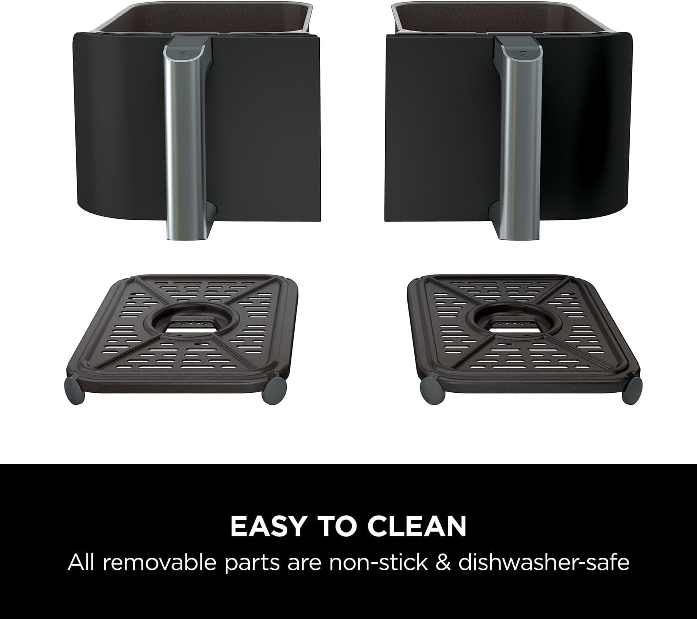 Ninja Dual Zone Air Fryer 7.6L – 6-in-1, No Oil, 2 Drawer, Non-Stick, AF300UK