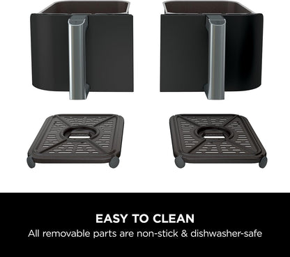 Ninja Dual Zone Air Fryer 7.6L – 6-in-1, No Oil, 2 Drawer, Non-Stick, AF300UK