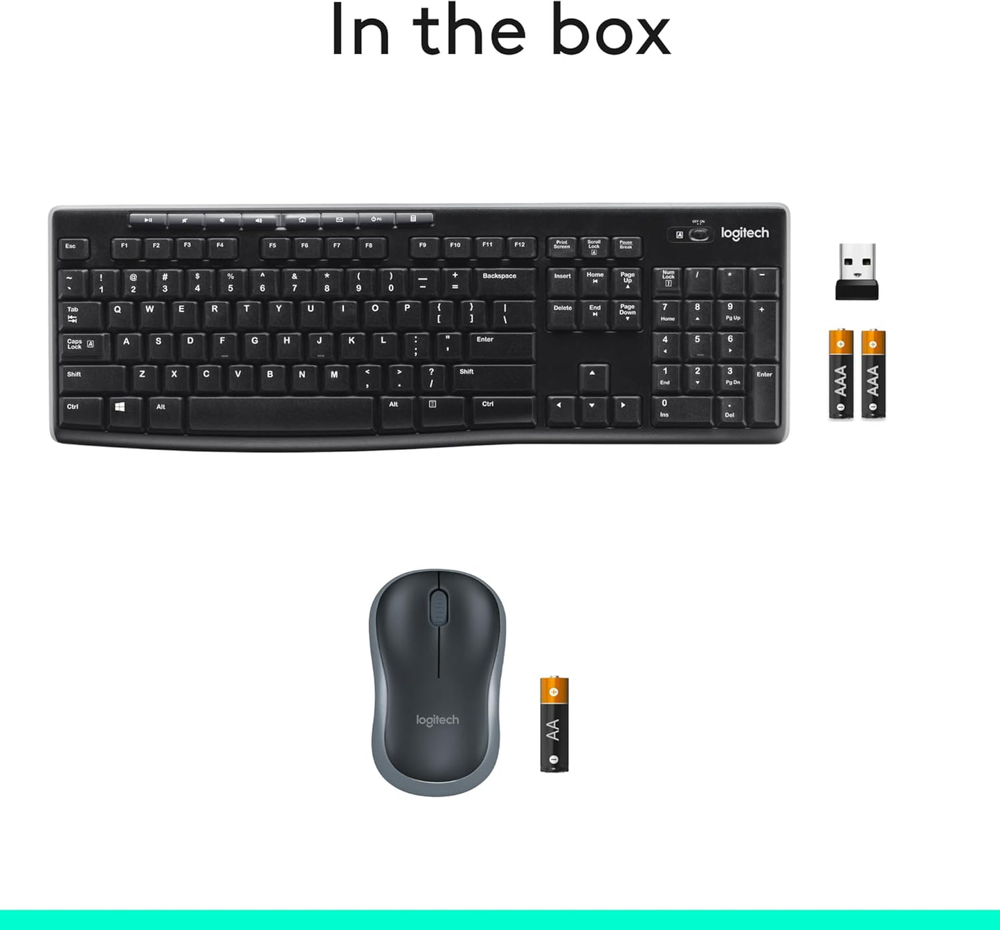 Logitech MK270 Wireless Keyboard & Mouse Combo – 2.4GHz, Multimedia Keys, UK Layout