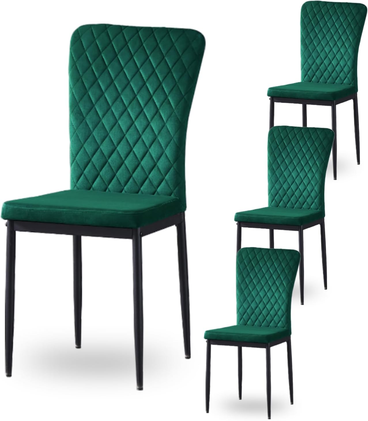 Modern Upholstered Dining Chairs Set of 4/6/8 – High Back, Metal Legs, Multi-Color