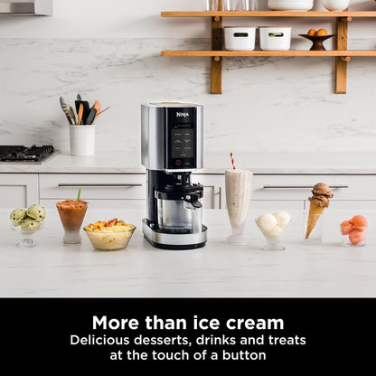 Ninja CREAMi Ice Cream & Dessert Maker – 7-in-1, 3 Tubs, 1.4L, Black/Silver