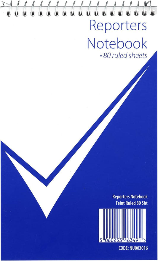 nu: Wirebound Reporter's Notebook – 80 Pages | Office Writing Pad | Spiral Notepad