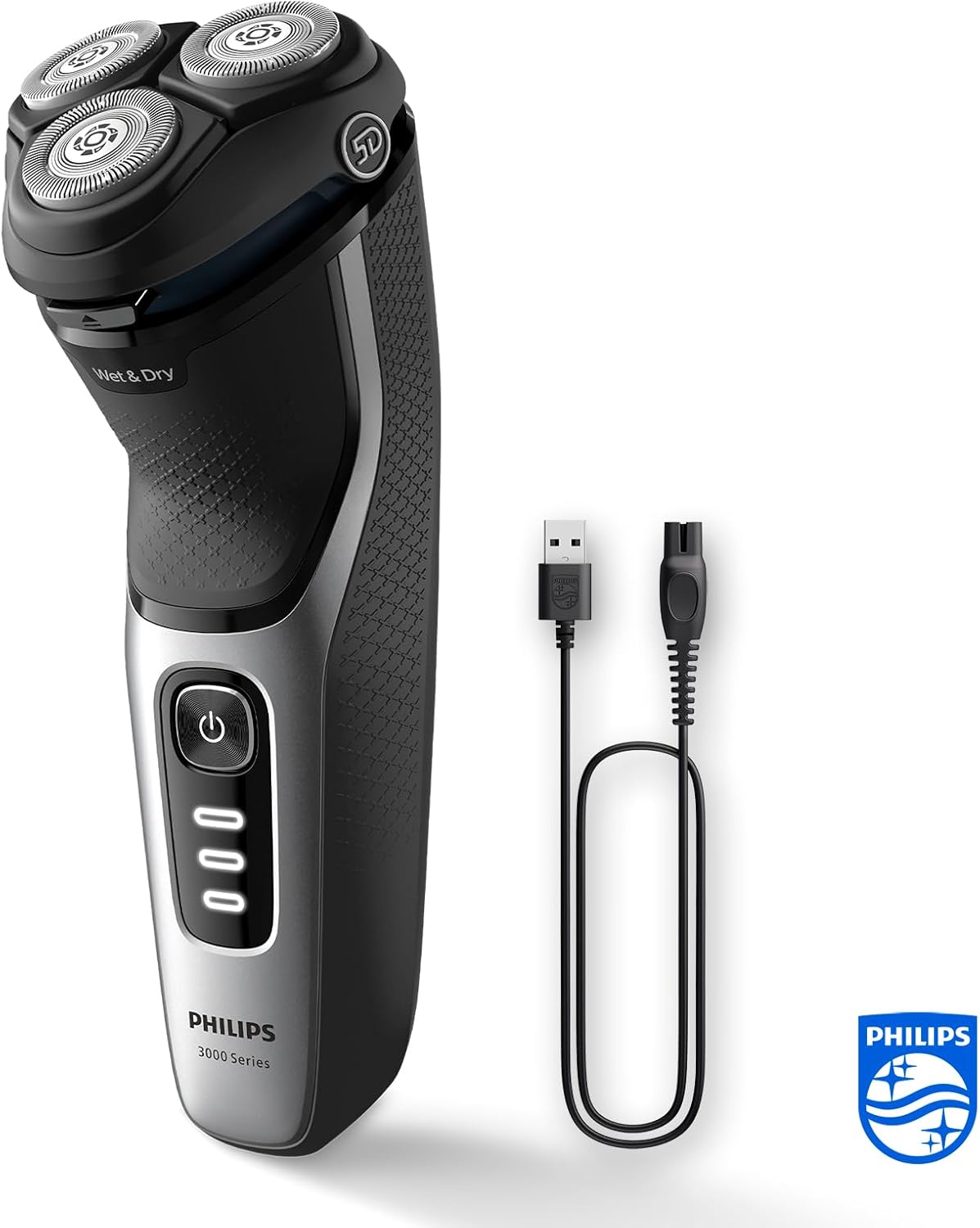 Philips 3000 Series Wet & Dry Electric Shaver for Men with SkinProtect Tech & Trimmer