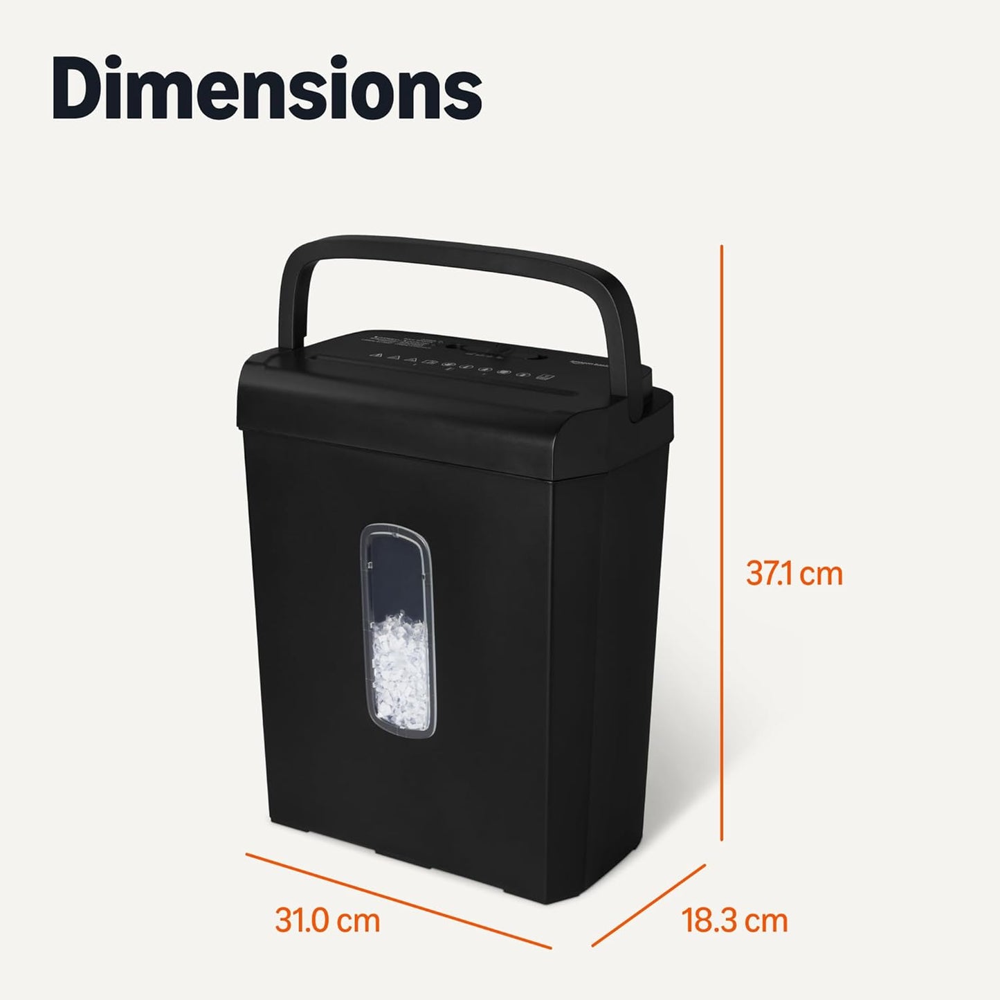 Amazon Basics 6-Sheet Cross-Cut Paper Shredder and Credit Card Shredder, 14L, Black