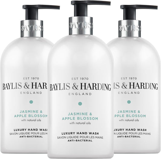 Baylis & Harding Hand Wash 500ml Pack of 3 – Jasmine Apple, Antibacterial & Vegan