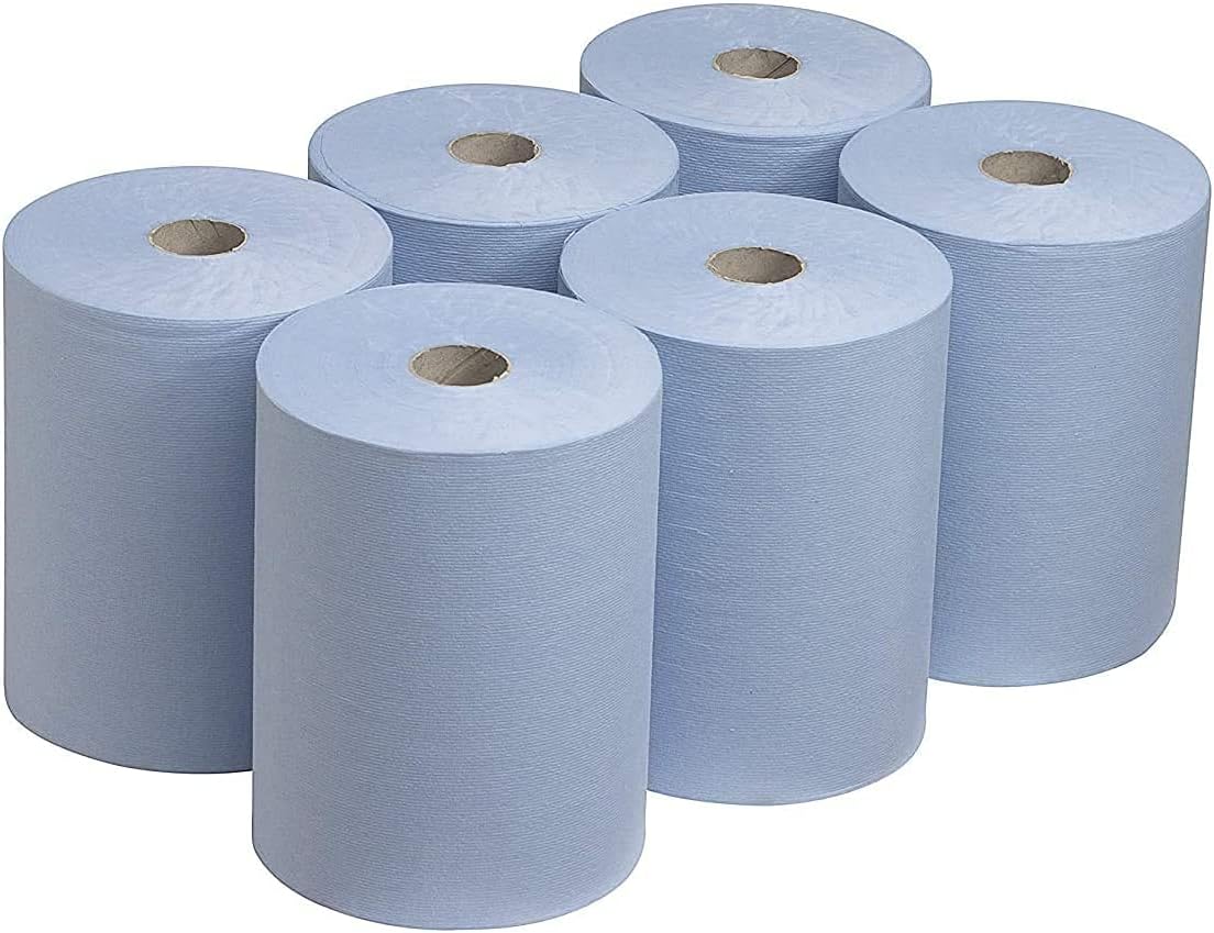 TPZ Blue Centre Feed Rolls – Recycled Paper Towels for Cleaning, Kitchen & More