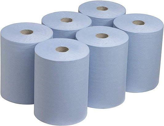 TPZ Blue Centre Feed Rolls – Recycled Paper Towels for Cleaning, Kitchen & More
