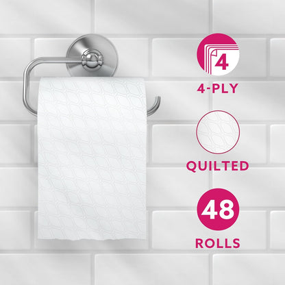 Toilet Tissues, Unscented, 12 Rolls (1 Pack of 12), 160 Sheets per Roll