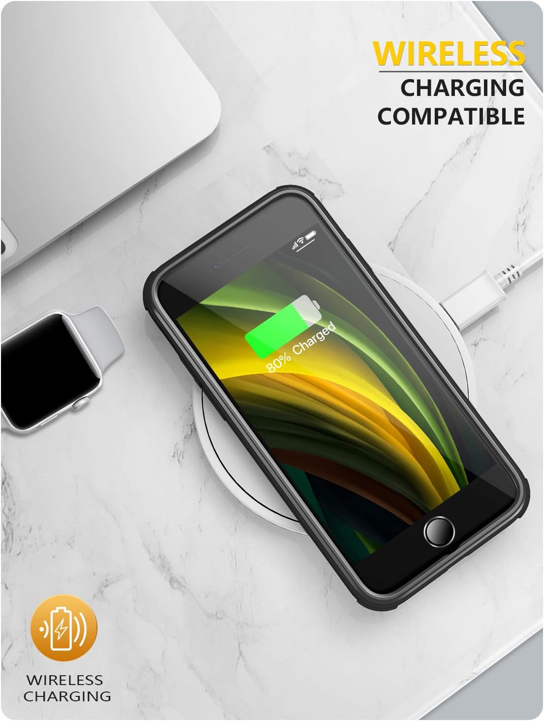 iPhone SE 2020/2022 Case with Glass Protector – 360° Shockproof Transparent Cover