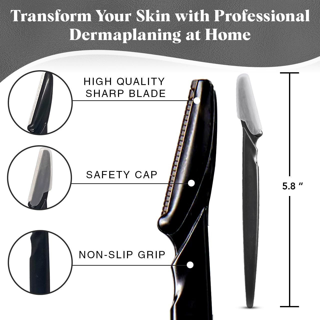 Kitsch Face Razors for Women – Dermaplaning Blades & Eyebrow Shaper (12pcs)