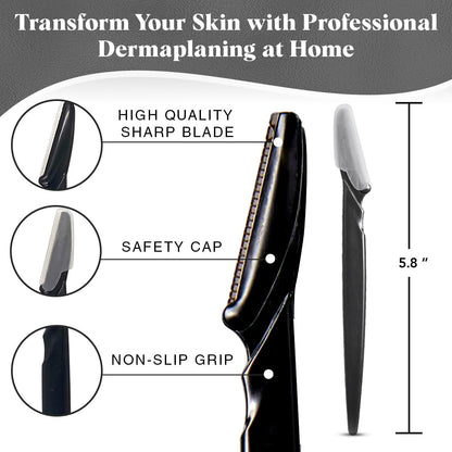 Kitsch Face Razors for Women – Dermaplaning Blades & Eyebrow Shaper (12pcs)