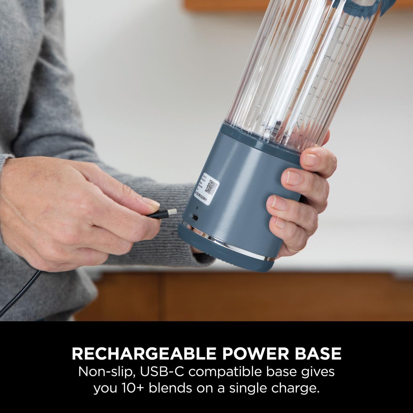 Portable Ninja Blender 530ml – Ice-Crushing, USB Rechargeable Smoothie Maker