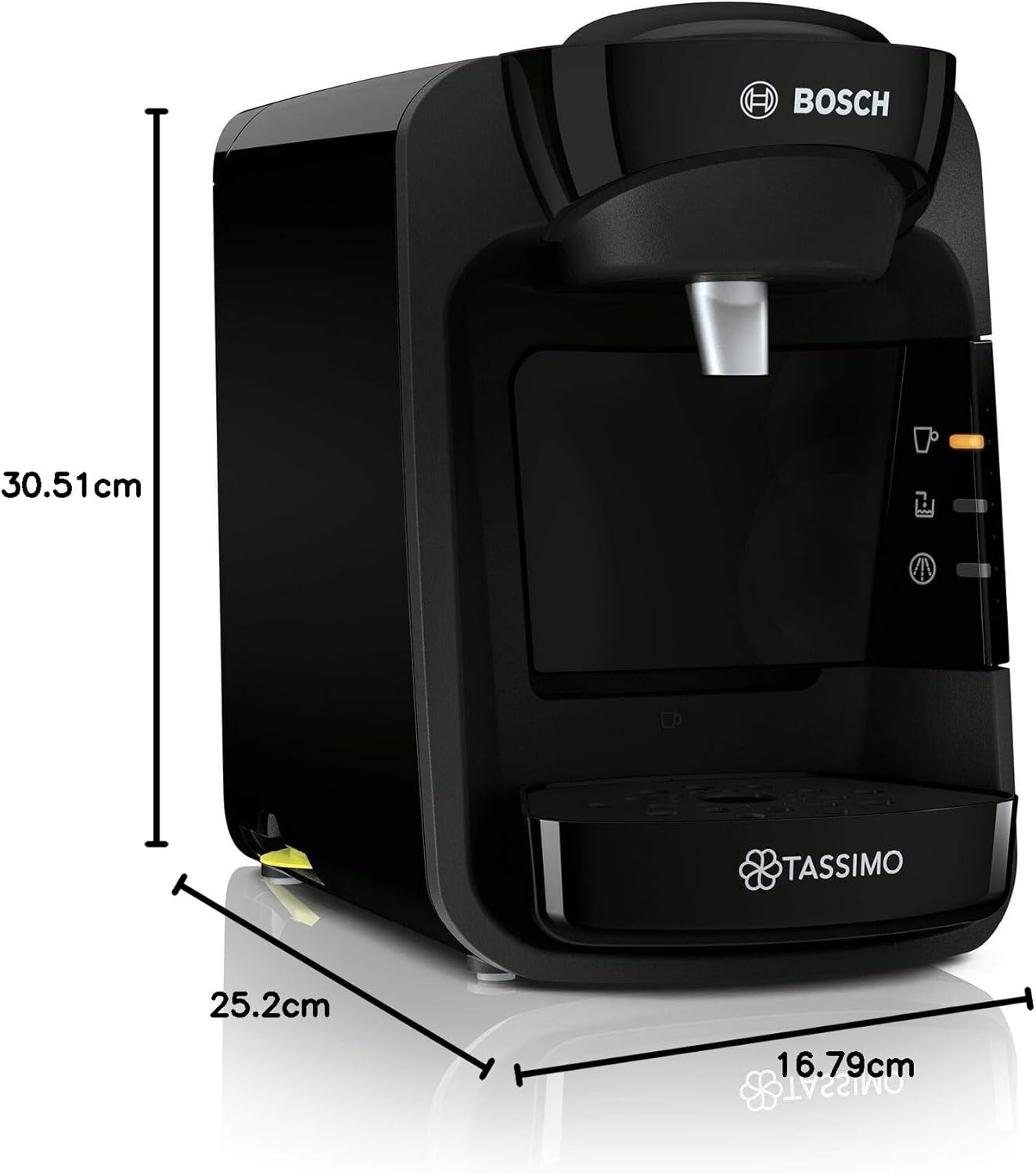 Tassimo by Bosch Suny 'Special Edition' TAS3102GB Coffee Machine,1300 Watt, 0.8 Litre - Black