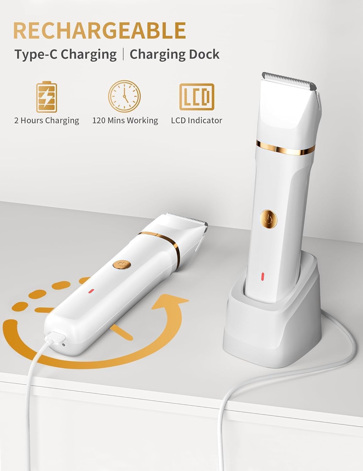 3-in-1 Lady Shaver & Bikini Trimmer – Waterproof, Painless Razor for Body & Face