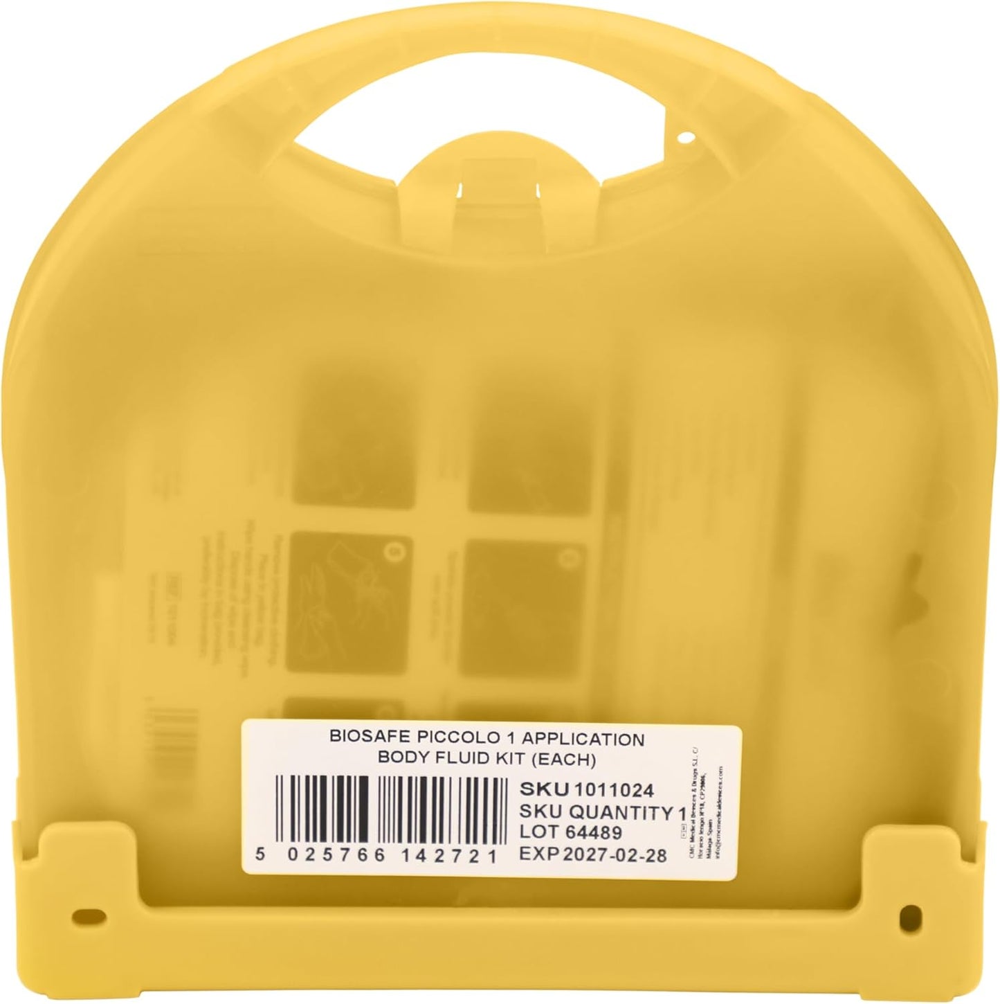 Bodily Fluid Clean Up Kit – 1 Use Spill Kit with Yellow Case for Safe Disposal