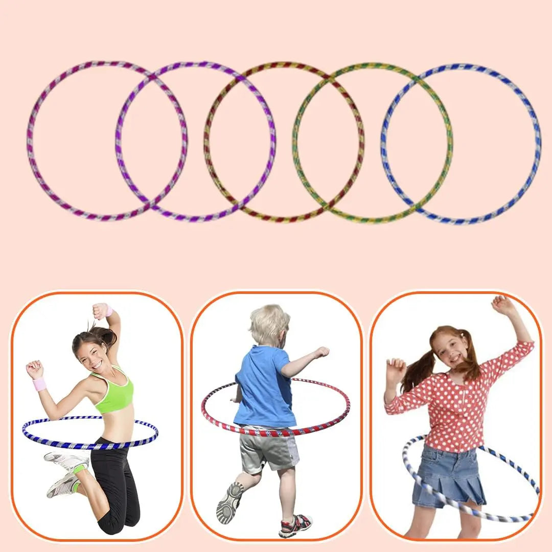 🎯 Colorful 55cm Hula Hoops – Glitter Plastic Hoops for Fitness & Dance Fun Pack of 2