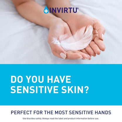 INVIRTU Alcohol Free Antibacterial Hand Sanitiser Foam (600ml) - Kills 99.9% Of Bacteria & Viruses - Large Hand Sanitiser Pump For Home & Professional Use – Non-Scented Disinfectant - Kind To Skin