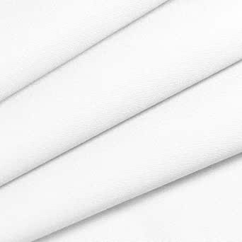 Plain White 100% Cotton Fabric for Craft Quilting Bedding Sheeting Bunting Woven Calico Clearance Material (60" - 150 cm Wide, 3 Metres)