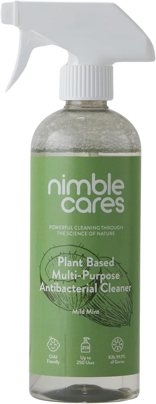 Nimble Cares Plant Based Multi-Purpose Antibacterial Cleaner Mild Mint 250 Uses - 500ml
