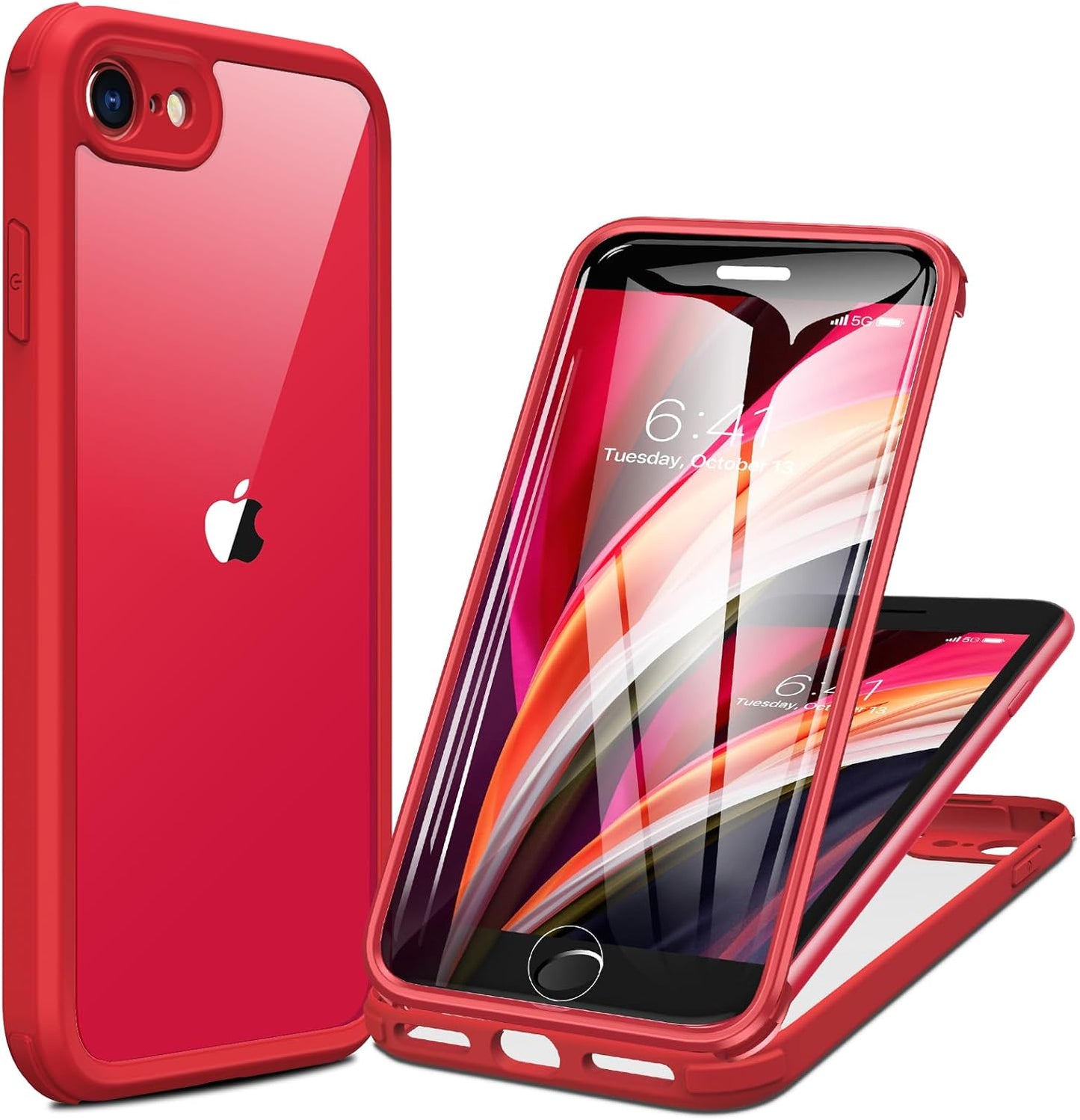 iPhone SE 2020/2022 Case with Glass Protector – 360° Shockproof Transparent Cover