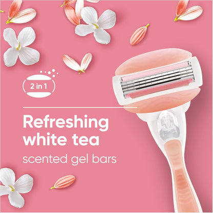 ✨ Gillette Venus ComfortGlide Women’s Razor 🌸 | Spa Breeze Scent 🌊 | Reusable Metal Handle & Shower Holder 🛁 | Includes 1 Refill Cartridge 🔄