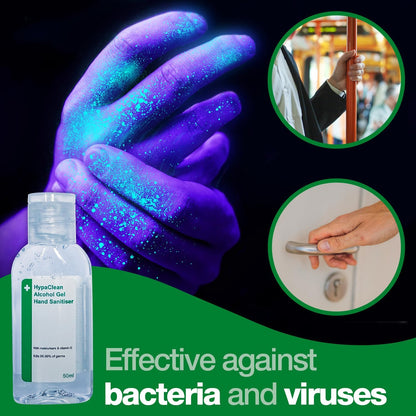 Safety First Aid Group HypaClean Antibacterial Alcohol Hand Gel 50ml Travel Size, Pack 6