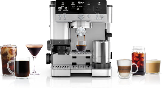Ninja Luxe 3-in-1 Coffee Machine with Grinder & Frother – Espresso, Latte, Cappuccino & Cold Brew