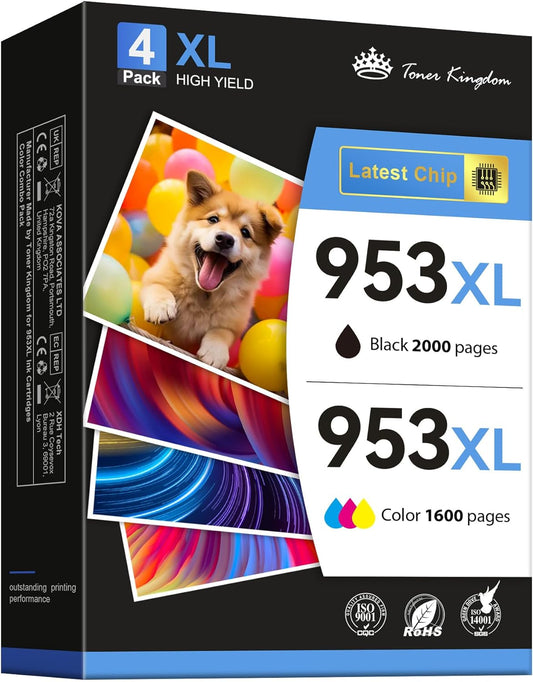 Toner Kingdom 953XL Remanufactured Ink Cartridge Multipack for HP OfficeJet Pro Printers