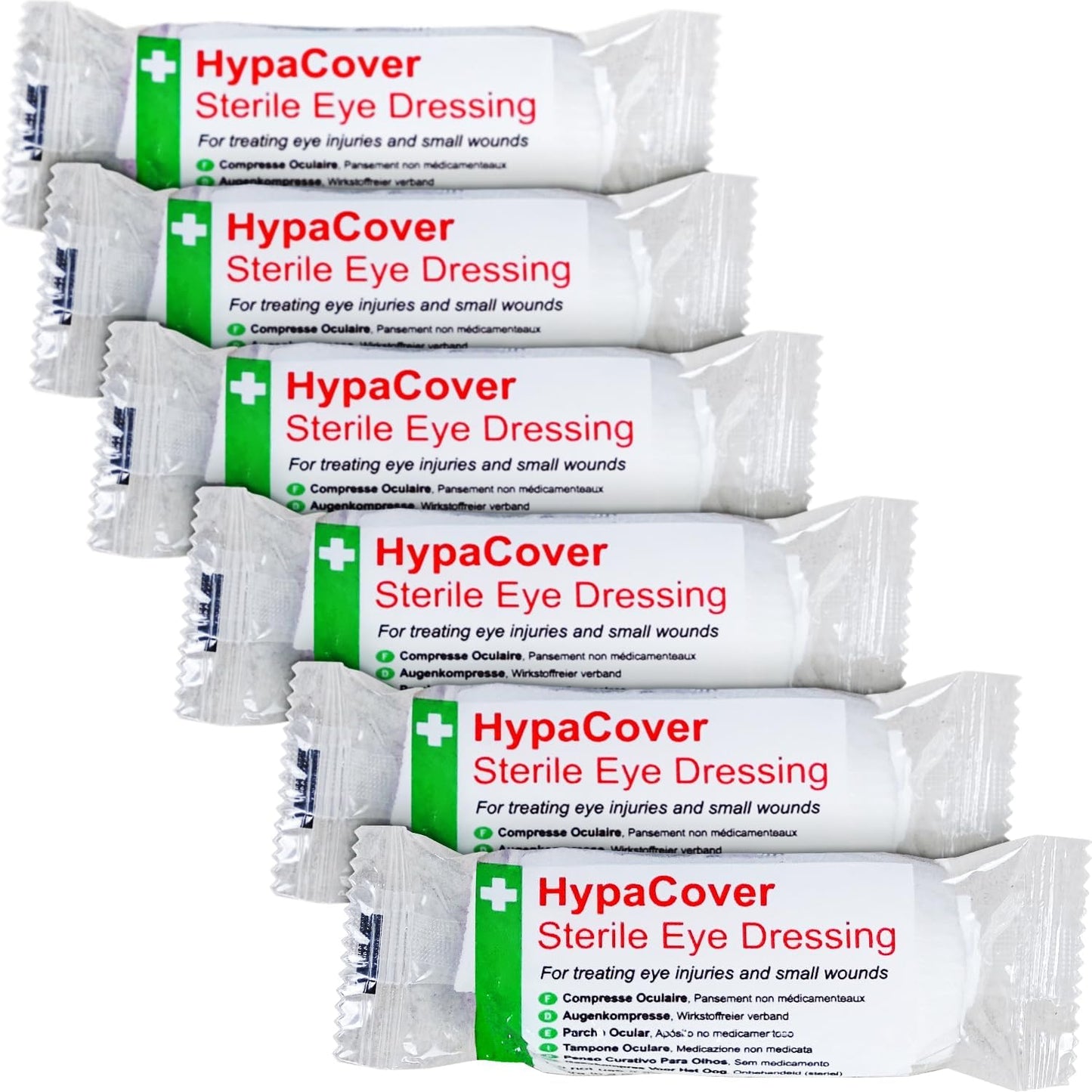 HypaCover Sterile Eye Pad Dressing Bandage 10 x 8cm (Pack of 6)