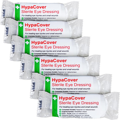 HypaCover Sterile Eye Pad Dressing Bandage 10 x 8cm (Pack of 6)