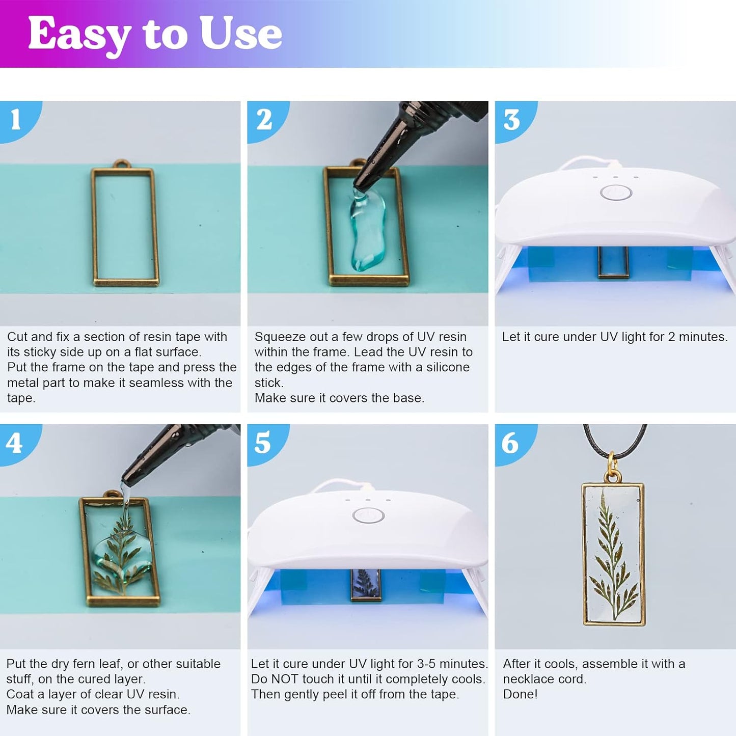 UV Resin Kit with Lamp – 153Pcs Jewelry Making Set with 250g Clear Low Odor Resin