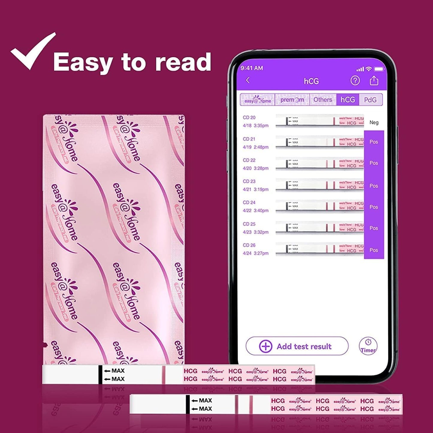 Easy@Home Pregnancy Test Strips