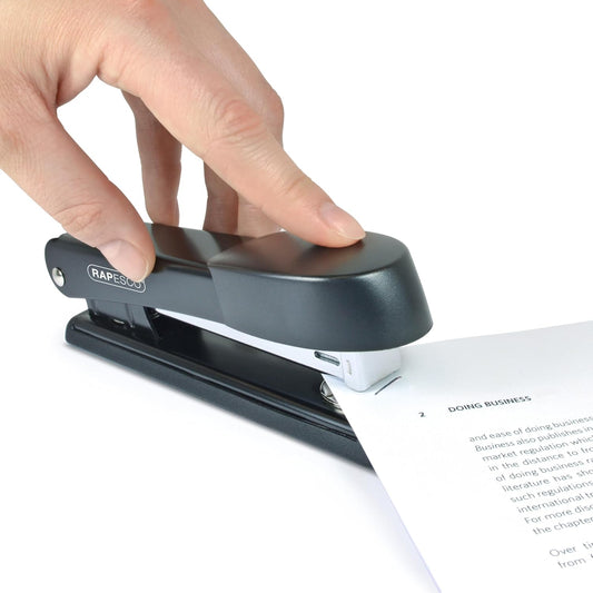 Rapesco Marlin Antibacterial Stapler – 25 Sheet, 2000 Staples Included – Black