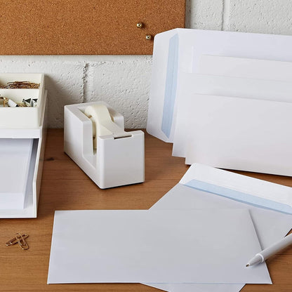 Evour A4/C4 Self-Seal White Pocket Envelopes – 229 x 324 mm, 100 GSM, Windowless – Pack of 25 for Home, Office, and Business Use
