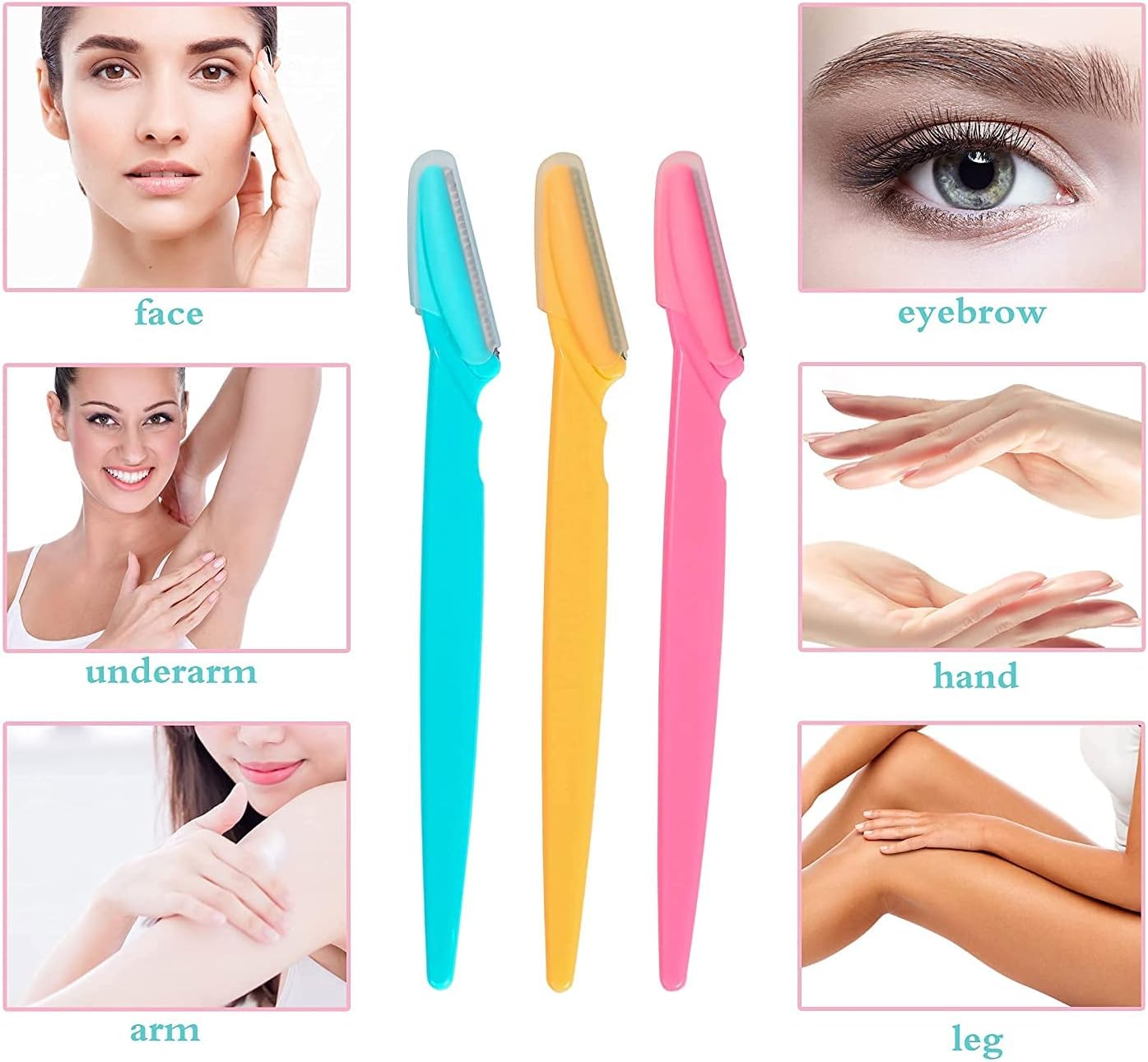 24PCS Eyebrow Razors for Women & Men – Face Shaver & Dermaplaning Tool Set