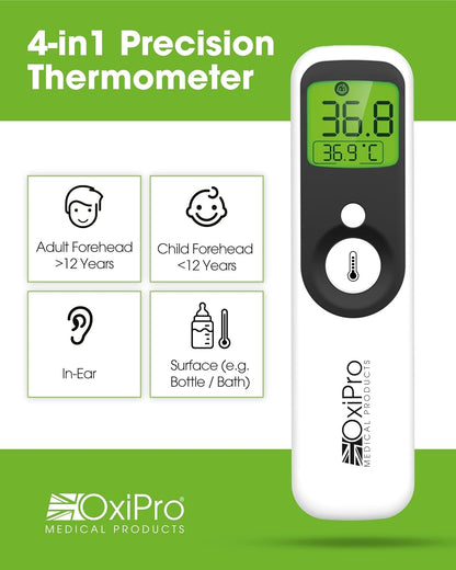 TH1 Infrared Thermometer – Touchless, Forehead & Ear, Baby & Adult, CE Approved