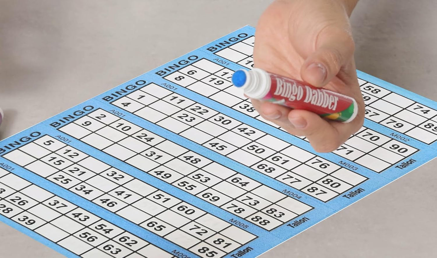 Pheleam Bingo Dabbers - 4 Pack, 12 Dabbers, Bright Red, Blue, and Green, Non-Drip Bingo Pens, Perfect for Bingo Nights at Bingo Halls & With Friends and Family, Mess-Free Pens