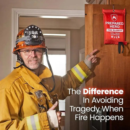 Pack of 17 - Emergency Fire Suppression Blanket 40” x 40” Fiberglass Fire Blanket for Home & Kitchen