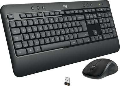 Logitech MK540 Wireless Keyboard & Mouse Combo – Long Battery, USB Receiver – Black