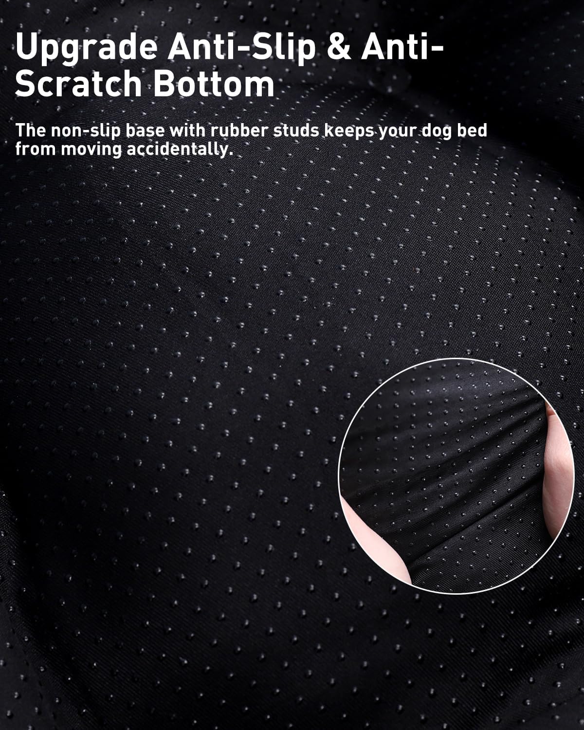 KSIIA Large Washable Dog Bed – Anti-Anxiety Crate Mat with Non-Slip Bottom, 90x60cm