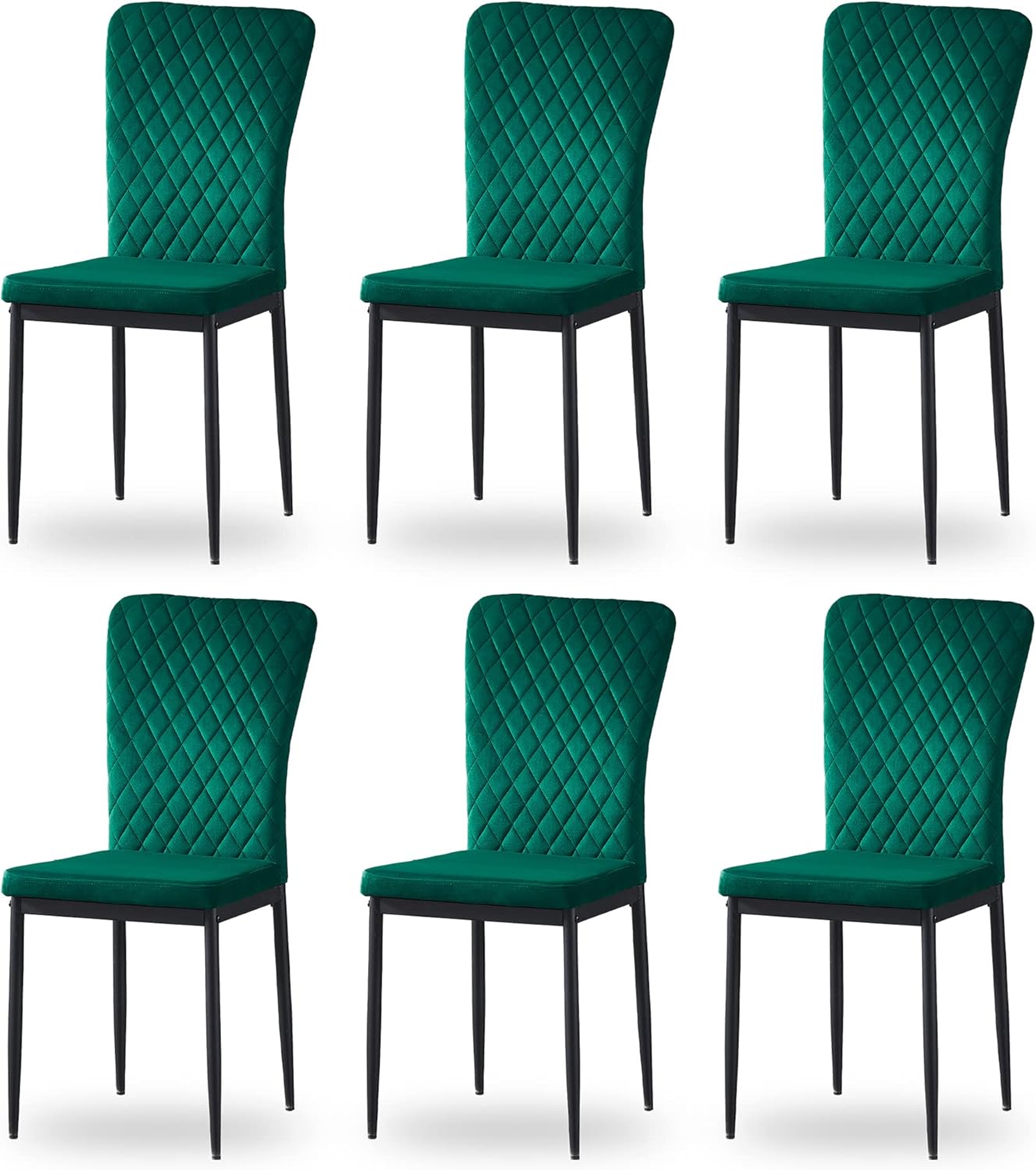 Modern Upholstered Dining Chairs Set of 4/6/8 – High Back, Metal Legs, Multi-Color