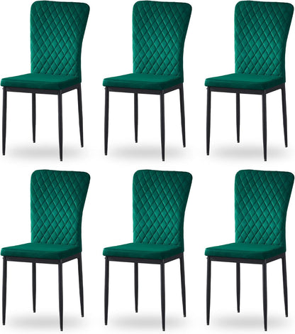 Modern Upholstered Dining Chairs Set of 4/6/8 – High Back, Metal Legs, Multi-Color
