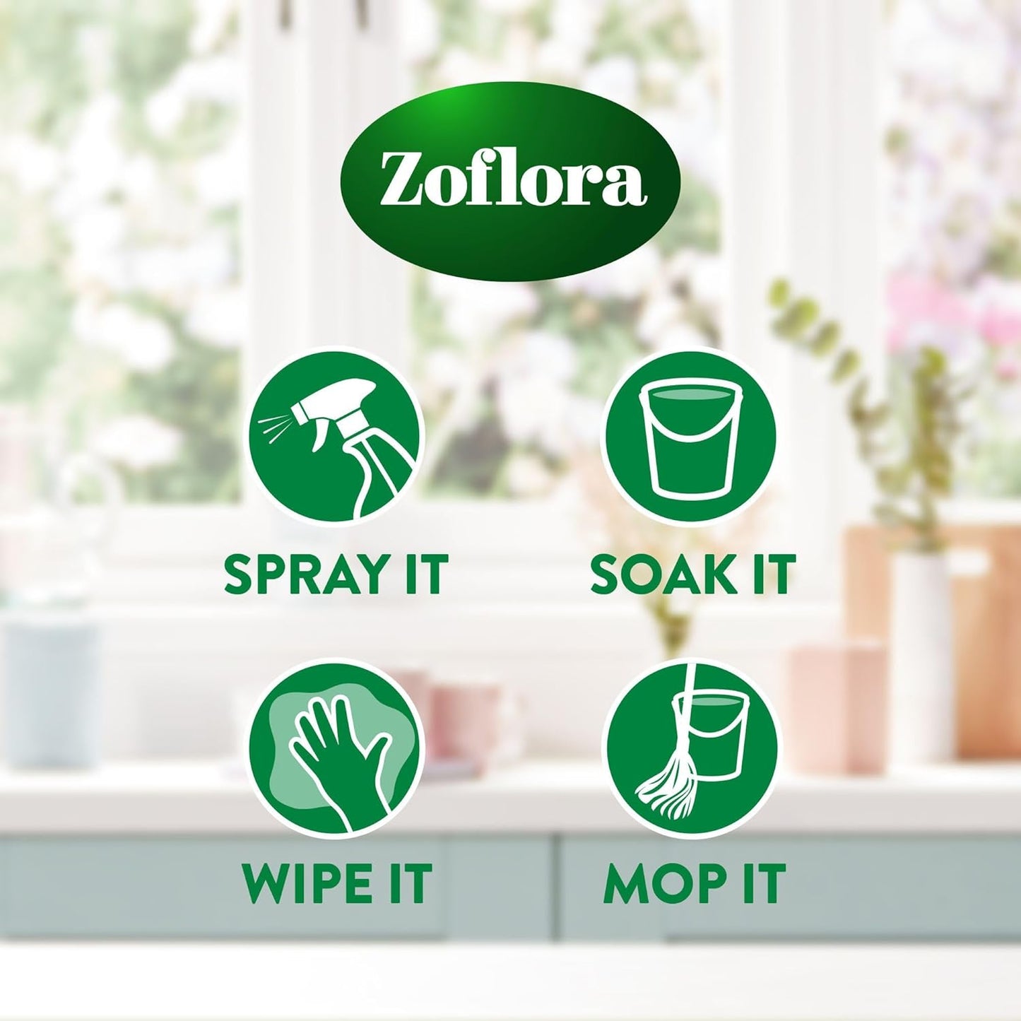 Zoflora Springtime 500ml Multipurpose Antibacterial Disinfectant – Kills 99.9% Germs