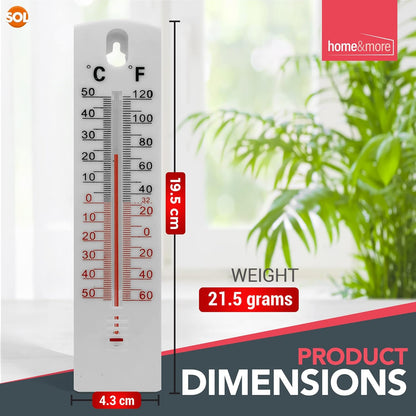 2-Pack Wall Thermometer – Indoor/Outdoor Temp Monitor, Easy Mount, Accurate Reading